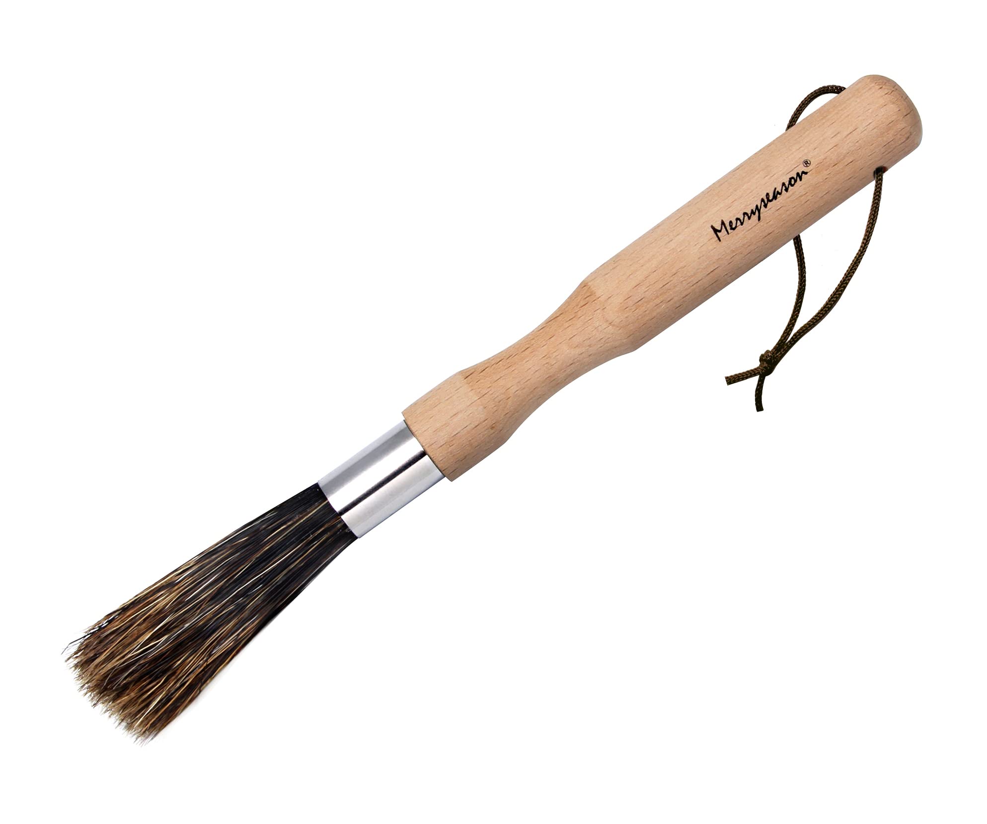 Coffee Grinder Cleaning Brush - Espresso Maker/Machine Cleaner Tool For Home Kitchen Barista - Beechwood Wood Handle, Natural Bo