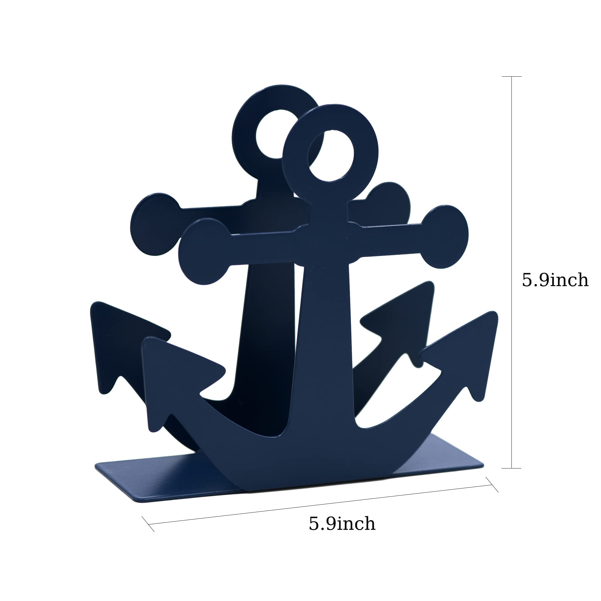 Oigumr Napkin Holder Farmhouse Napkin Holder 5.9 X 5.9 Inch (Blue, 1)