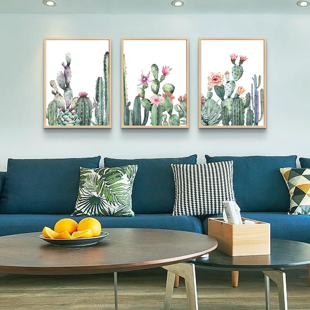 Tthyuews Large Boho Wall Art For Living Room Wood Framed Wall Decor For Bedroom Office Wall Art Kitchen Home Decoration Canvas F