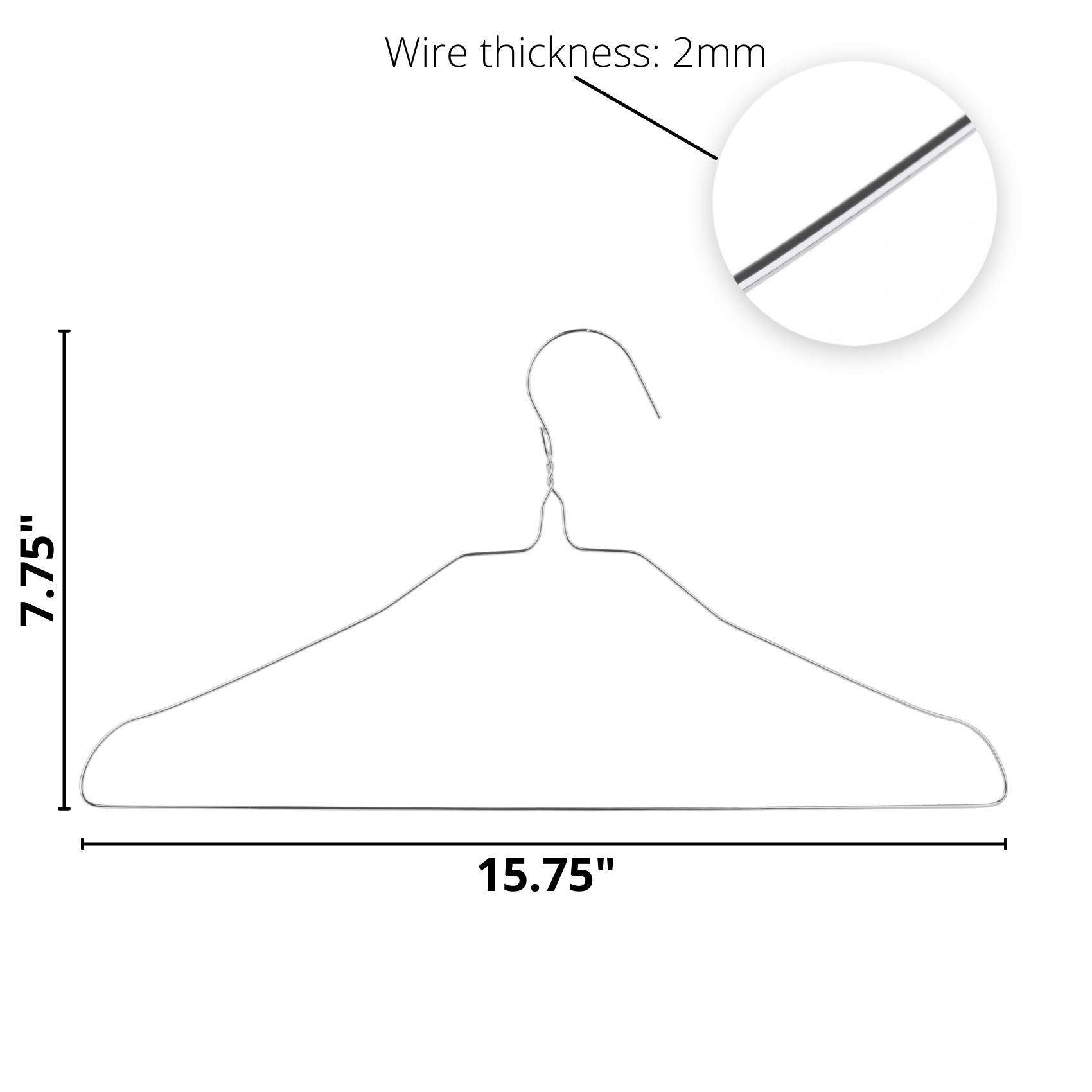 Mr. Pen- Wire Hangers  10 Pack  Metal Hangers  Wire Hangers for Clothes  Wire Coat Hangers  Metal Clothes Hanger  Silver Hangers  Shirt Hangers  Slim Hangers  Thin Hangers  Standard Hangers