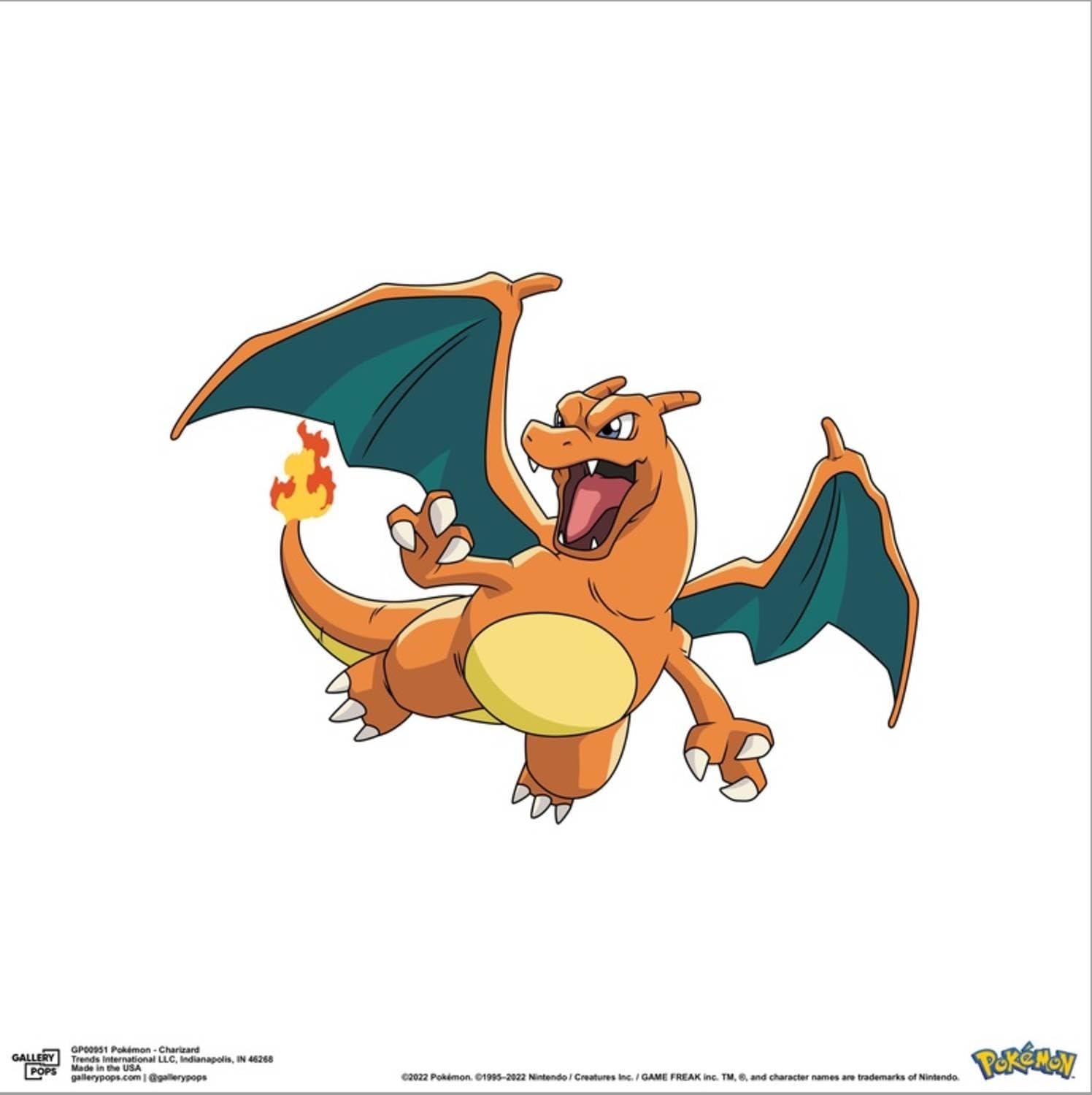 Trends International Gallery Pops Pok  Mon - Charizard Canvas Wall Art, Unframed Version, 12'' X 12'' Gallery Pops Canvas Wall A
