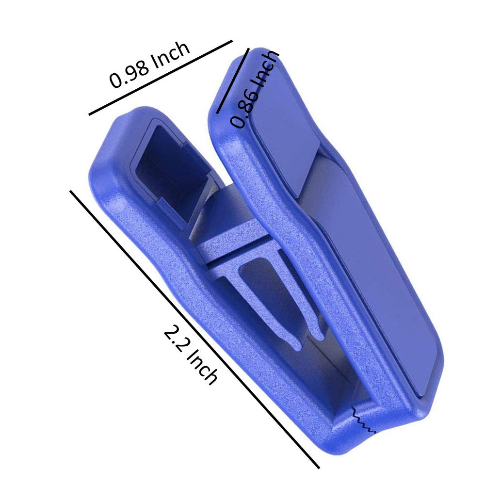 Kiseer Plastic Baby Hanger Clips, 40 Pcs Slim-Line Finger Clips Set Clothes Hanger Velvet Hanger (Blue)