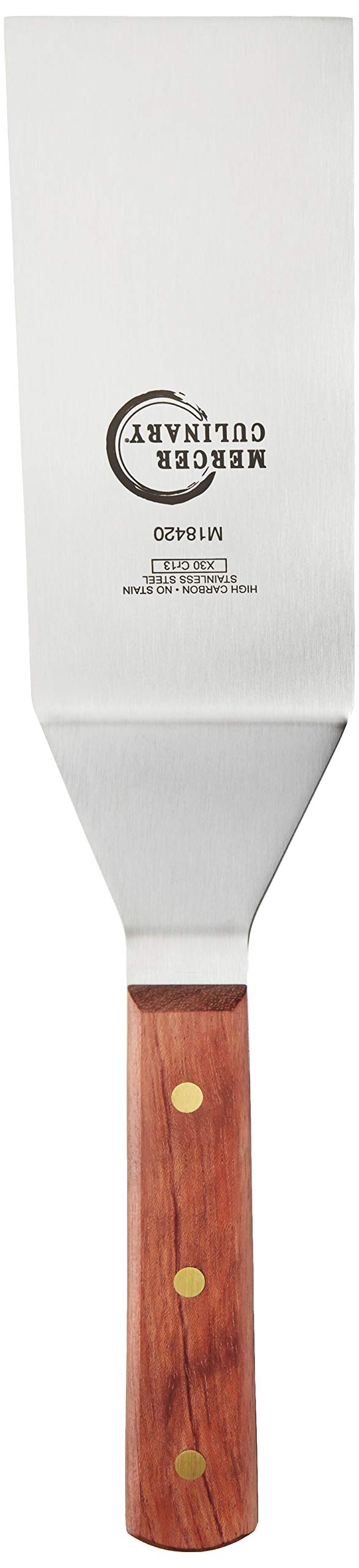 Mercer Culinary Praxis Rosewood Handle Square Edge Turner  6 Inch x 3 Inch