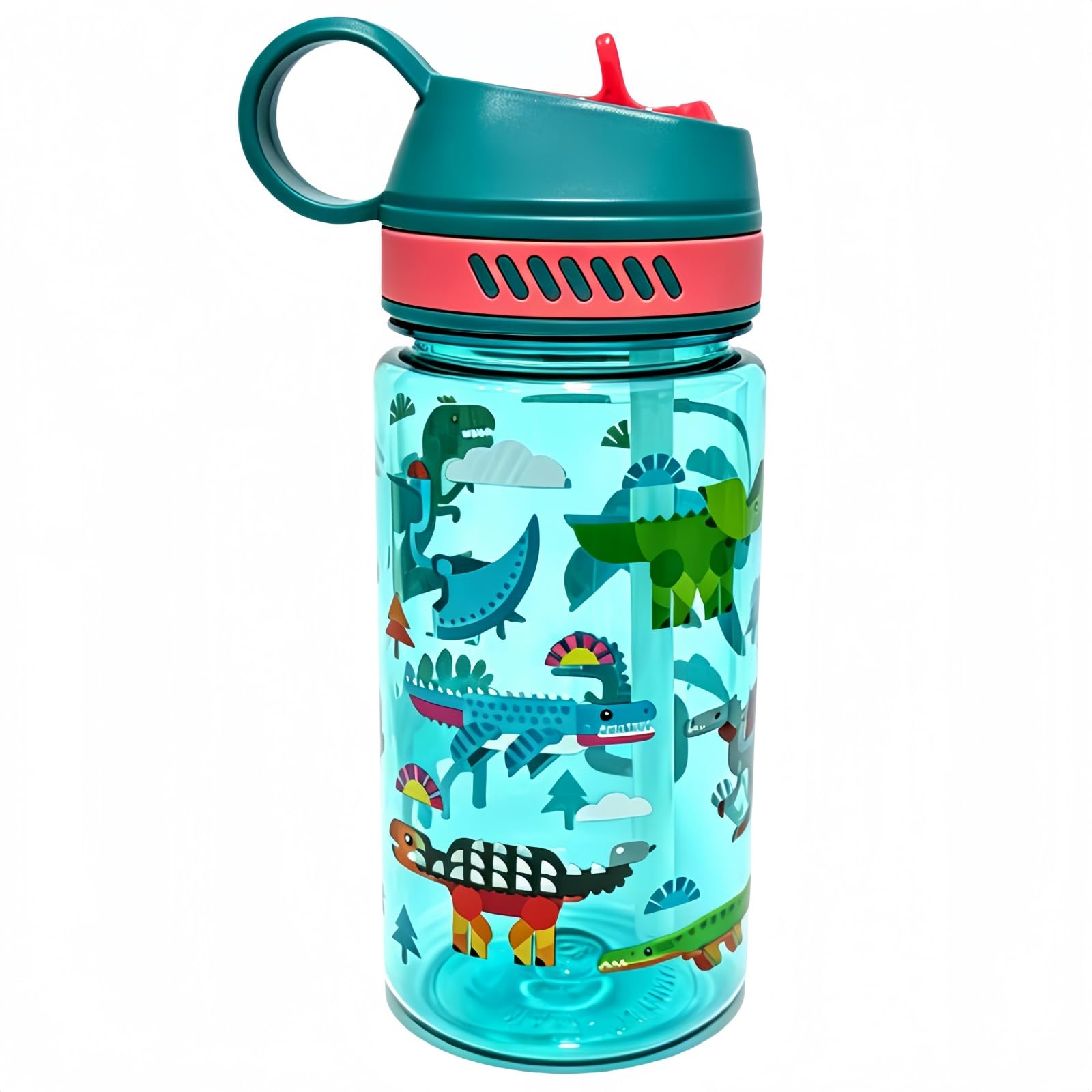 Qgezaul Leak Proof Kids Water Bottle, Boys Mechanical Dinosaur Water Bottle
