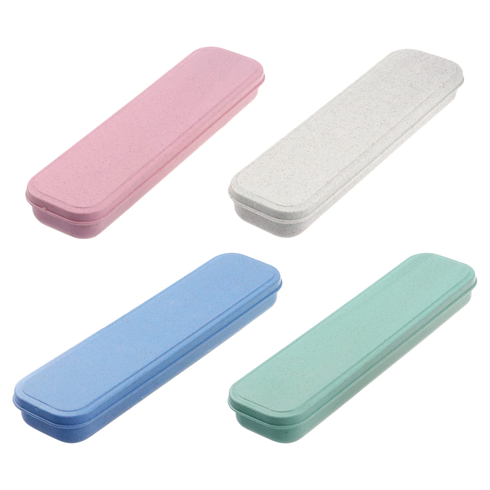 My Mironey 4 Pieces Travel Tableware Storage Box Portable Cutlery Storage Box Case Chopsticks Spoon Fork Travel Utensils Storage