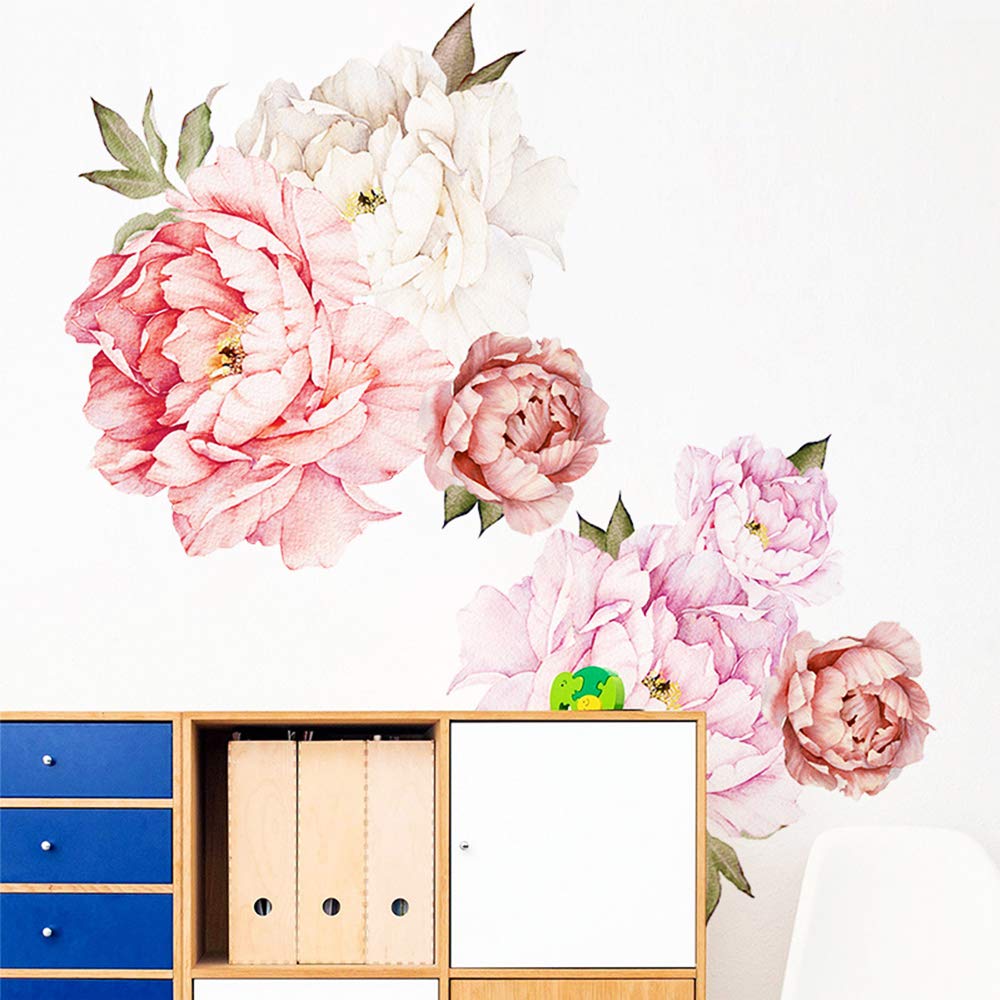 Nother Peonies Wall Decals Peony Floral Wall Decal Rose Bouquet Flowers Peel And Stick Wallpaper For Sofa Background Fresh Tulip