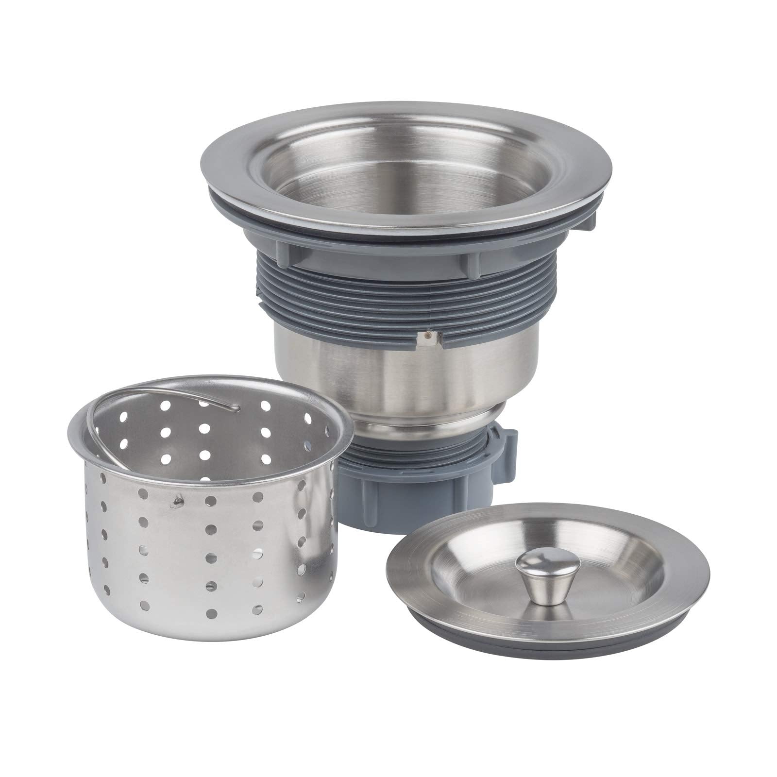 Miseno Universal Kitchen Sink Drain With Removable Colander Strainer Stainless Steel