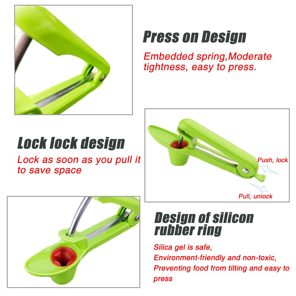 Cherry Pitter Olive Pitter Tool Core Stone Removal Green - Simple & Durable Heavy Duty Kitchen Gadget