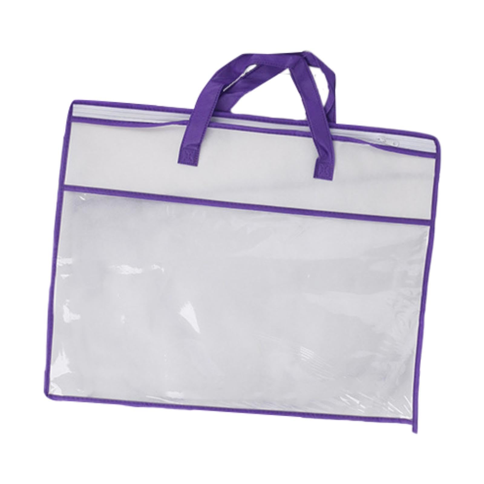 Ecomistiq Blanket Storage Bag With Zipper Clothes Organizer For Bed Sheet Toys Clothes Violet Edge | Storage Bags | Home Organiz