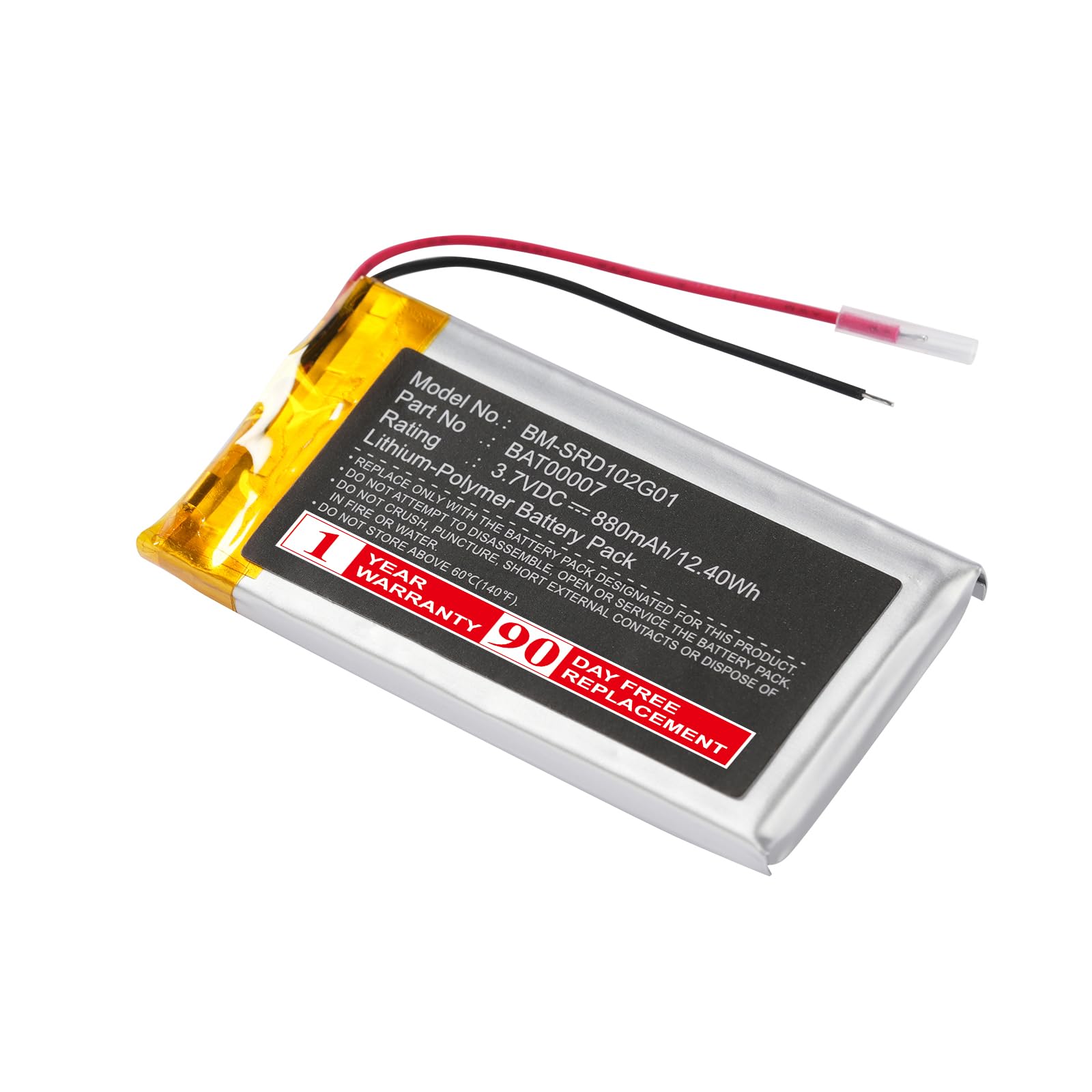 Estry BAT00007 Battery Replacement for Cardo Scala Rider Packtalk, Packtalk Duo, SRPT0102-New Condition