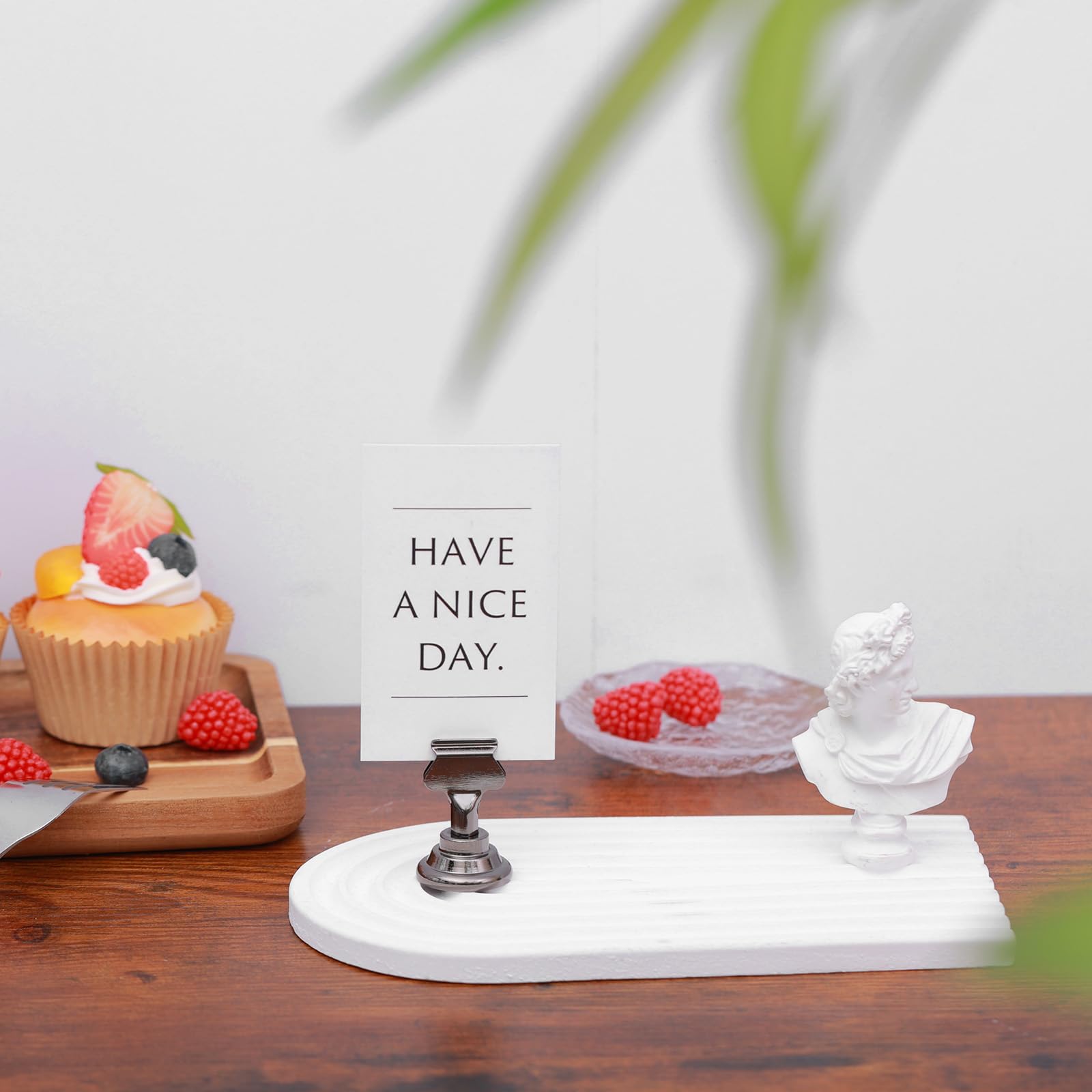 Urban Deco Wedding Table Numbers For Wedding Reception, Gold Table Number Holders For Weddings, Menu Holder Dual Sided Steel 1.7