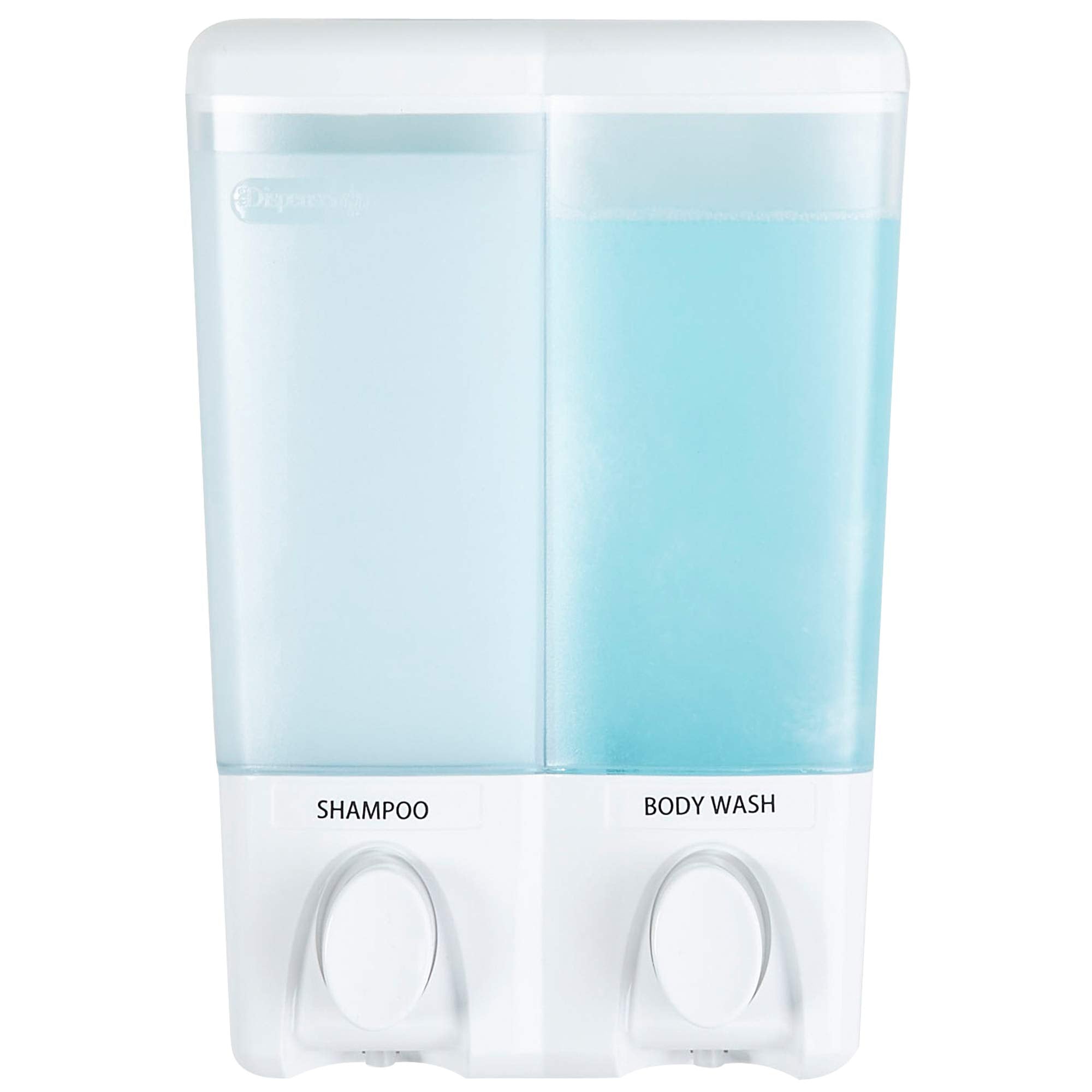 Better Living Products Clear Choice Shower Dispenser 2, Shampoo And Soap Dispenser, 2 X 14.2 Fl. Oz. White, 5.13'' X 3.5'' X 7.5