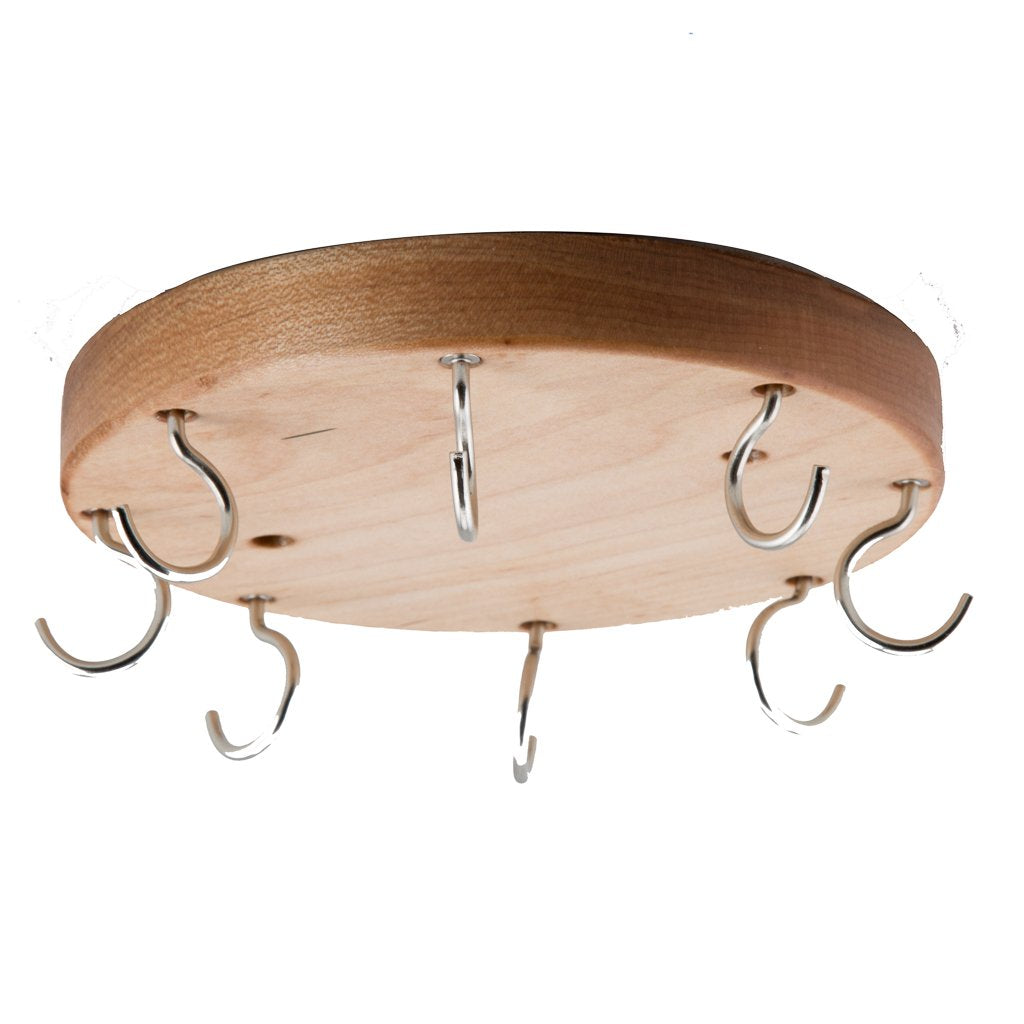 Ez Reach - Under Cabinet Utensil Holder (Maple - Stainless Hooks)