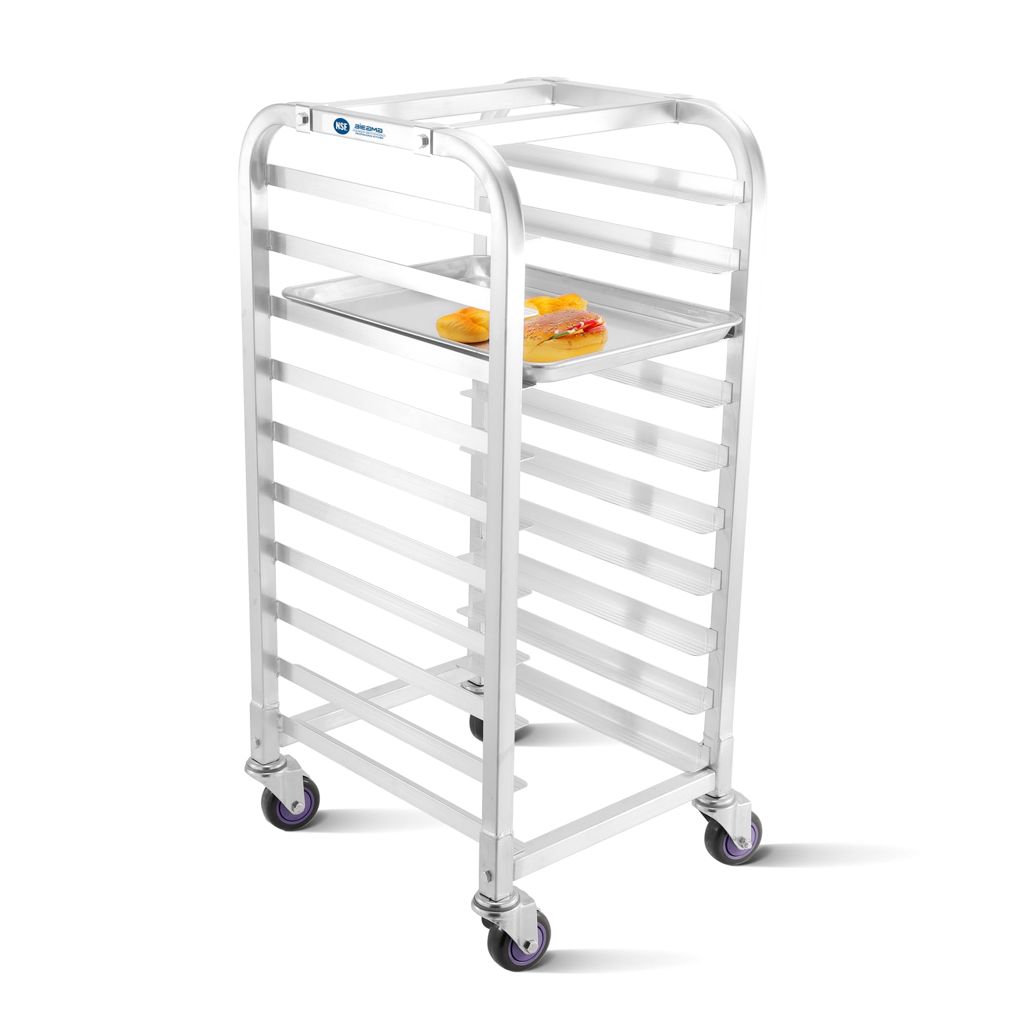 BIEAMA 10Tier Sheet Pan Rack, NSF Aluminum Bun Pan Rack