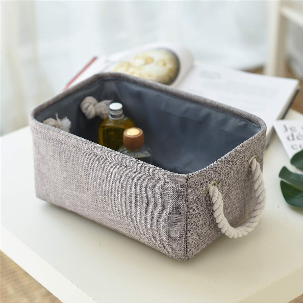 Thewarmhome Storage Bins Basket - Storage Baskets For Organizing Shelves,Home Closet Organizer For Book Shelf Organization,Fabri
