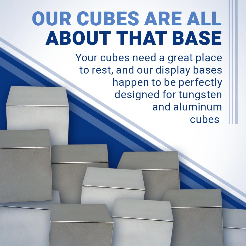 Premium Display Base - Double-Sided Stand For 1.00'' & 1.50'' Cubes - Elegant & Versatile Design For Collectors, Hobbyists, & Re