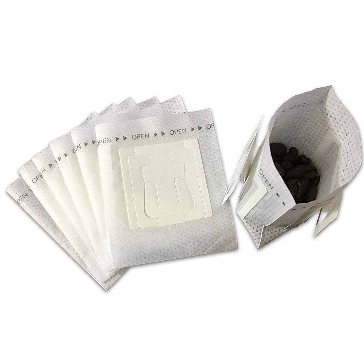 100Pcs Portable Coffee Filter Paper Bag Hanging Ear Drip Coffee Bag Single Serve Disposable Drip Coffee Filter Bag Perfect For T
