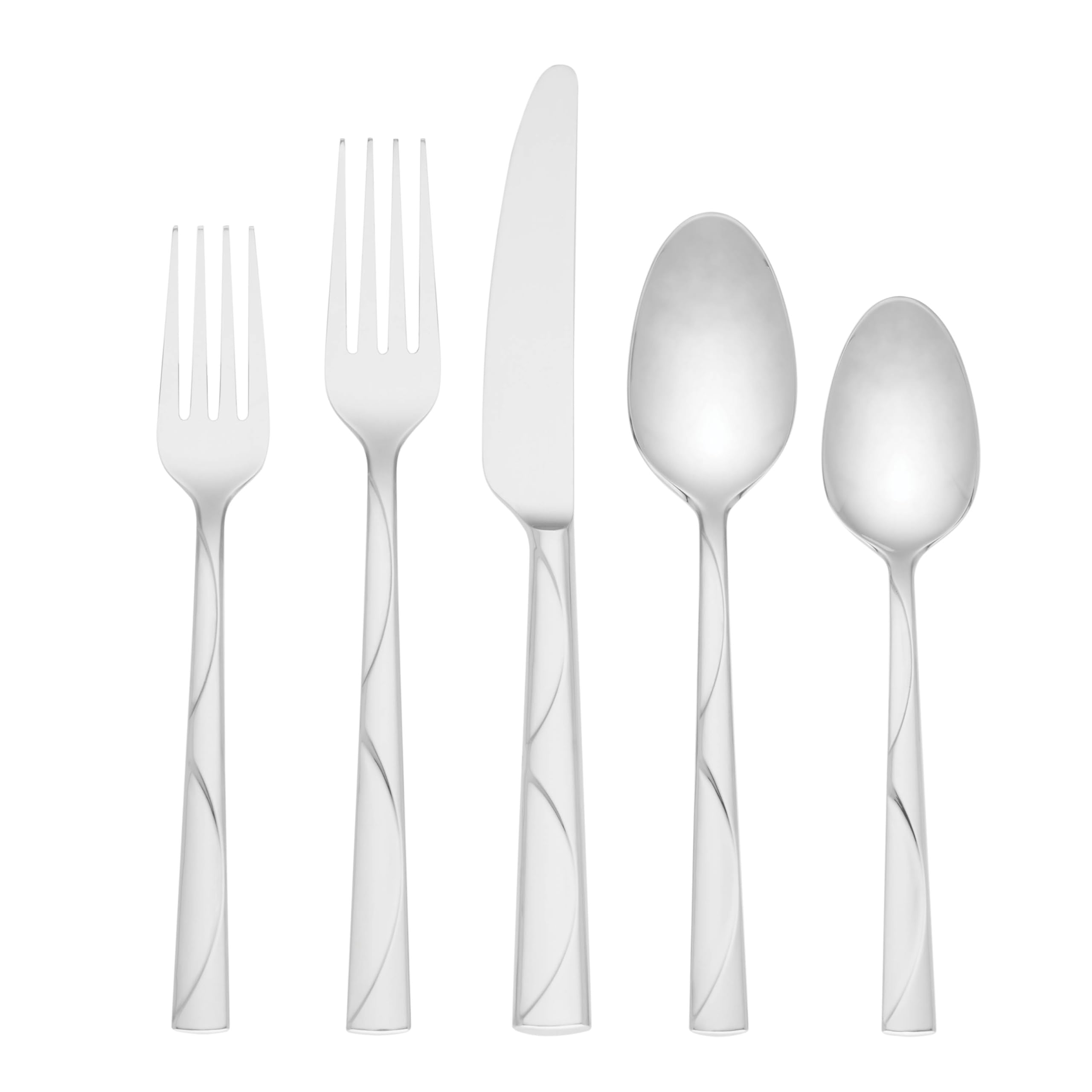 Kate Spade New York Park Circle 45-Piece Flatware Set, 7.55 LB, Metallic