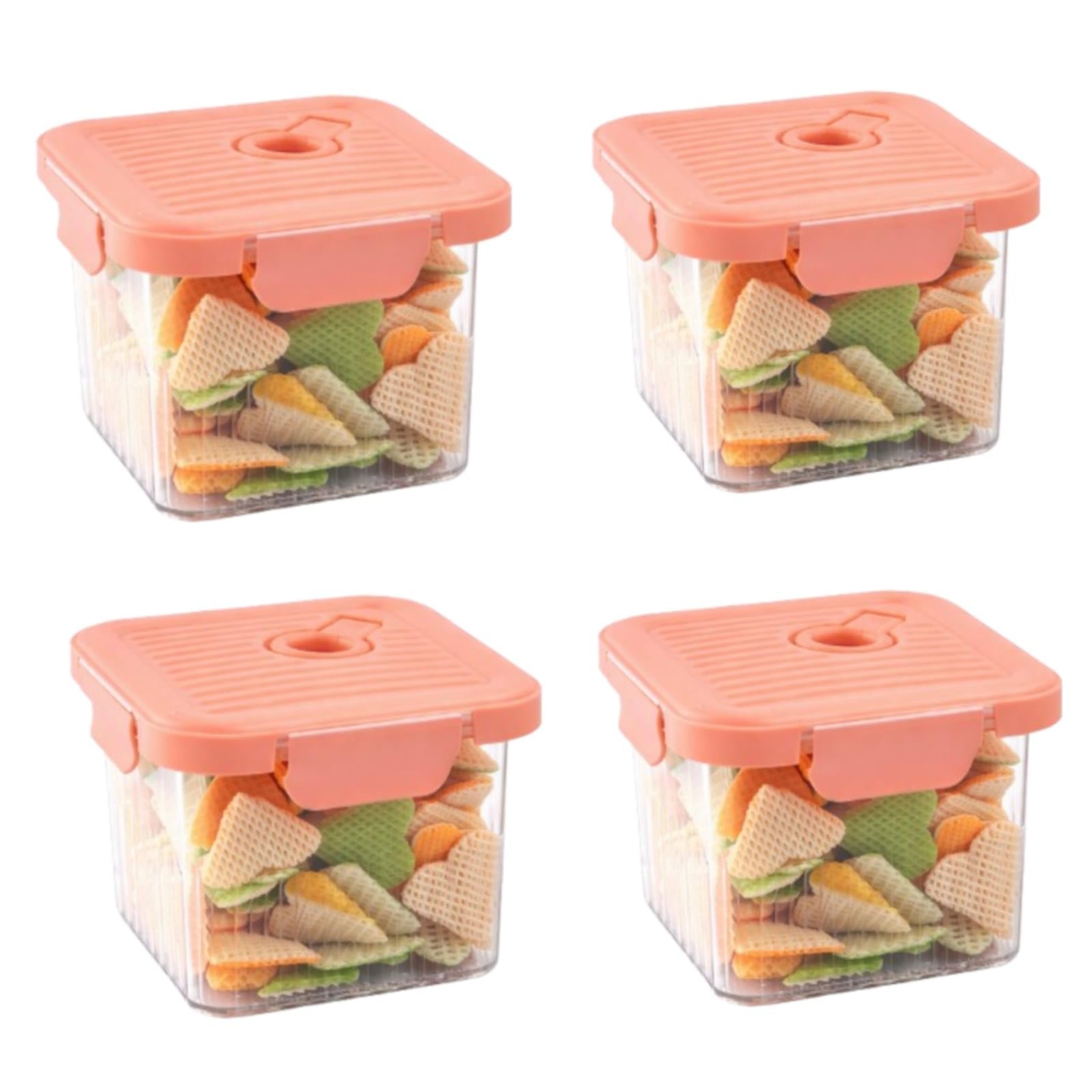 Cosy Home Airtight Storage And Containers Set Of 4, Bpa Free Plastic 600Ml