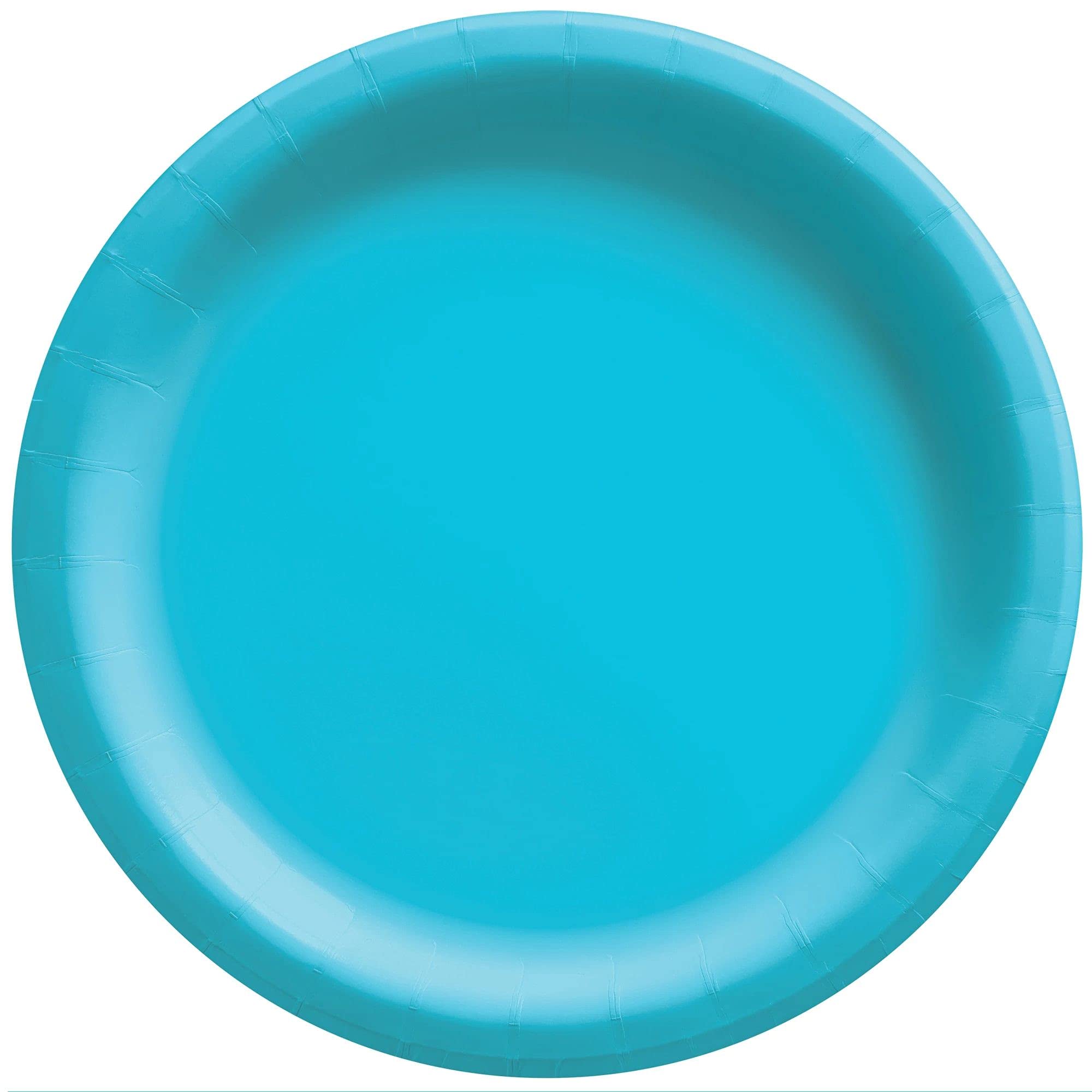 Amscan Caribbean Paper Plates, 9'', Blue