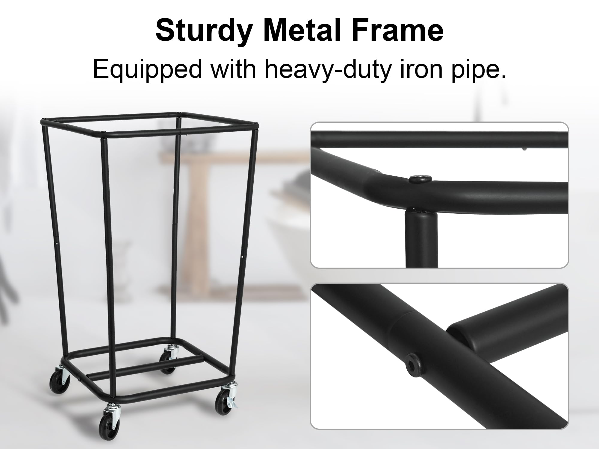 Storageworks Laundry Hamper With Wheels, 160L Large Hampers For Laundry Rolling Laundry Basket, Dirty Clothes Hamper For Hotel,