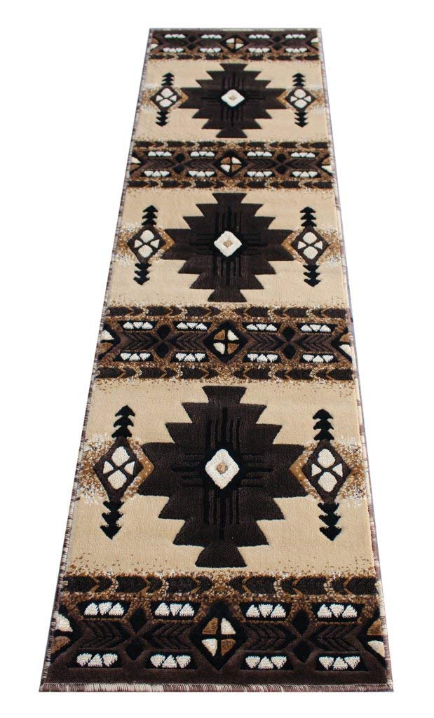 YHSF South West Native American Area Rug C318 (Berber, 2 Feet x 7 Feet)