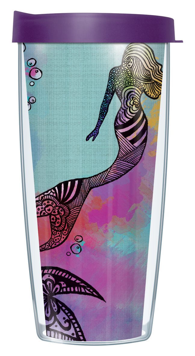 Mermaid 22 Oz Tumbler Mug With Lid