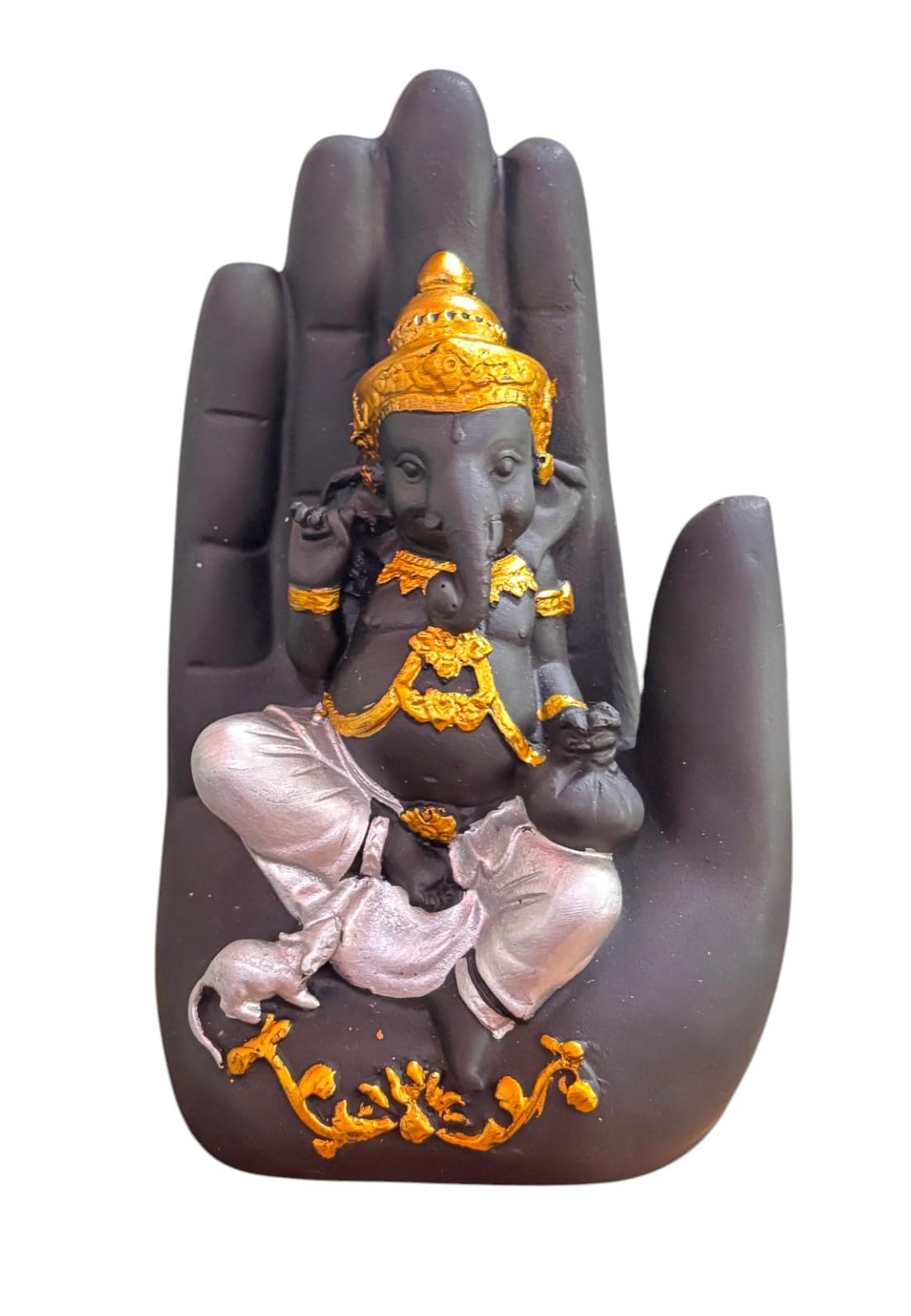 Ani Divine Lord Ganesha Hand Palm Idol || Ganpati Siddhi Vinayak Murti For Sacred Space, Pooja Ghar