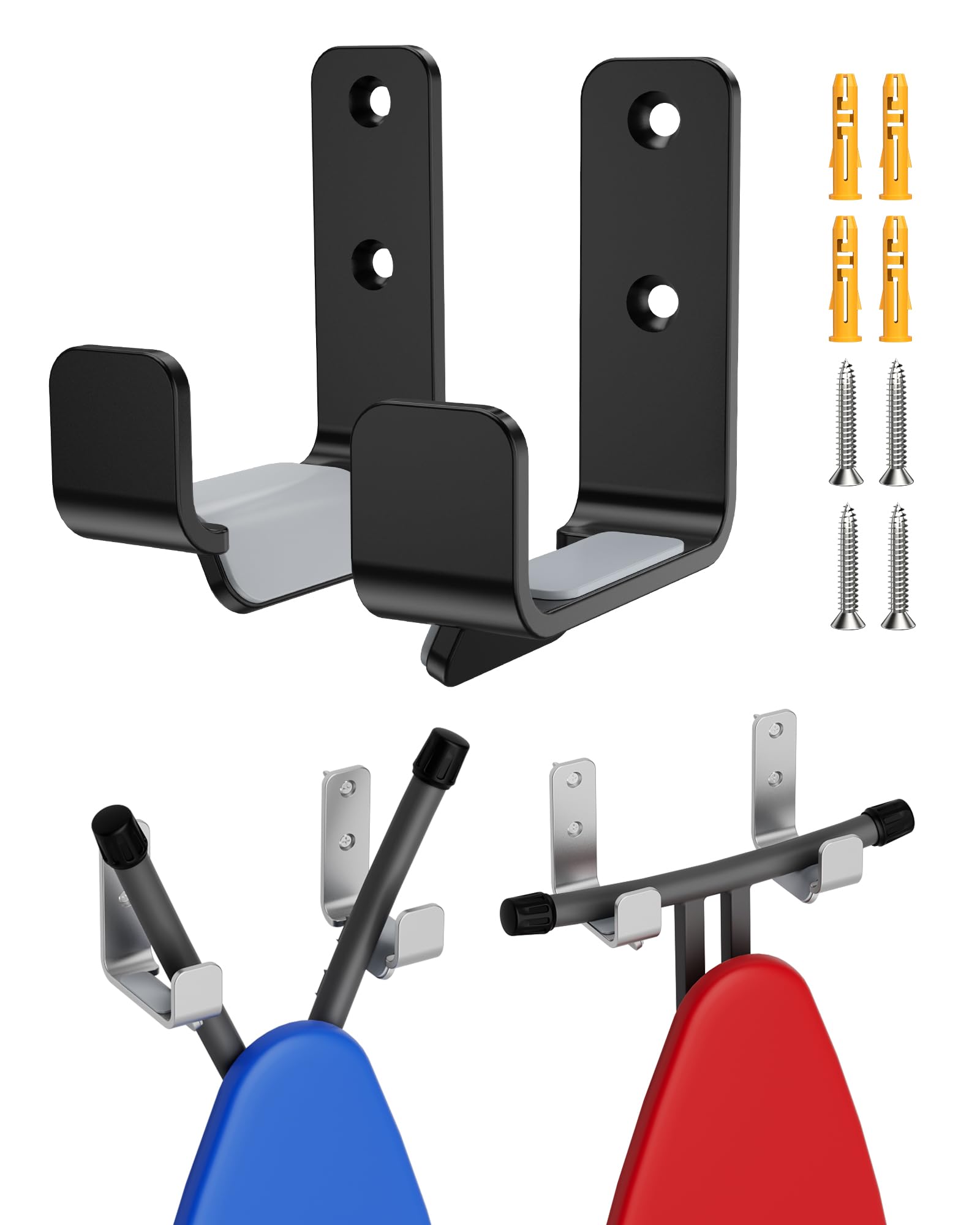 Musvoh Ironing Board Wall Mount, Stainless Steel Ironing Board Hanger For Laundry Room, Adjustable Distance Ironing Board Holder