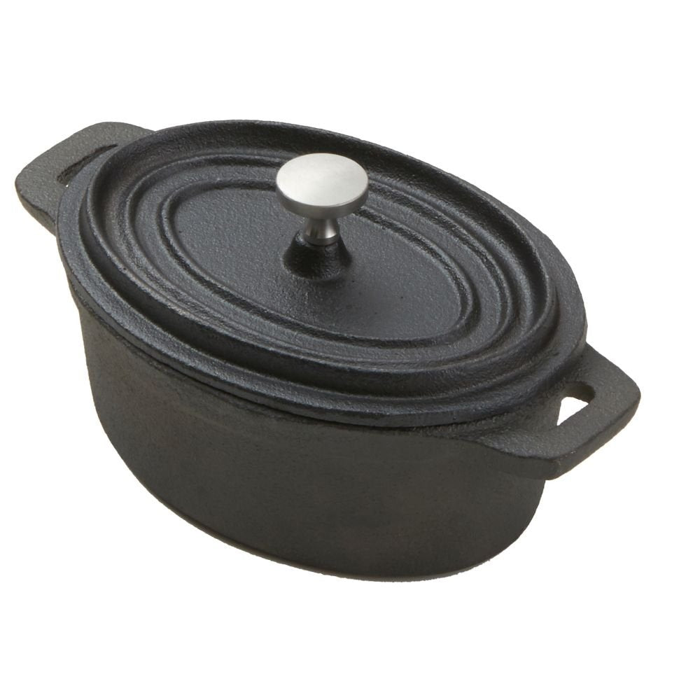 American Metalcraft CIPOV63 Cast Iron, 6.5 Length x 2.6 Width, Black