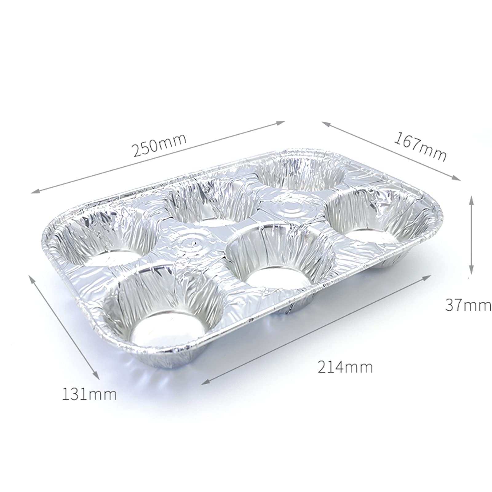 Waytiffer (10Pack Muffin Pan | 6-Cup Cupcake Aluminum Pans Favorite Muffin Tin Size For Baking Cupcakes Muffins And Mini Pies -