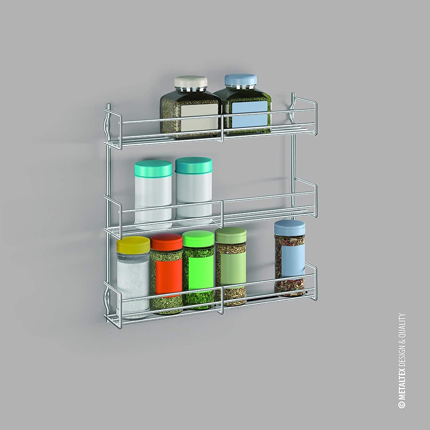 Indian Decor 3144 Spice Rack  Pantry Storage Organizer  Kitchen Shelf  Kitchen Organizer  Spices Storage Rack 3Tier 30 X 7