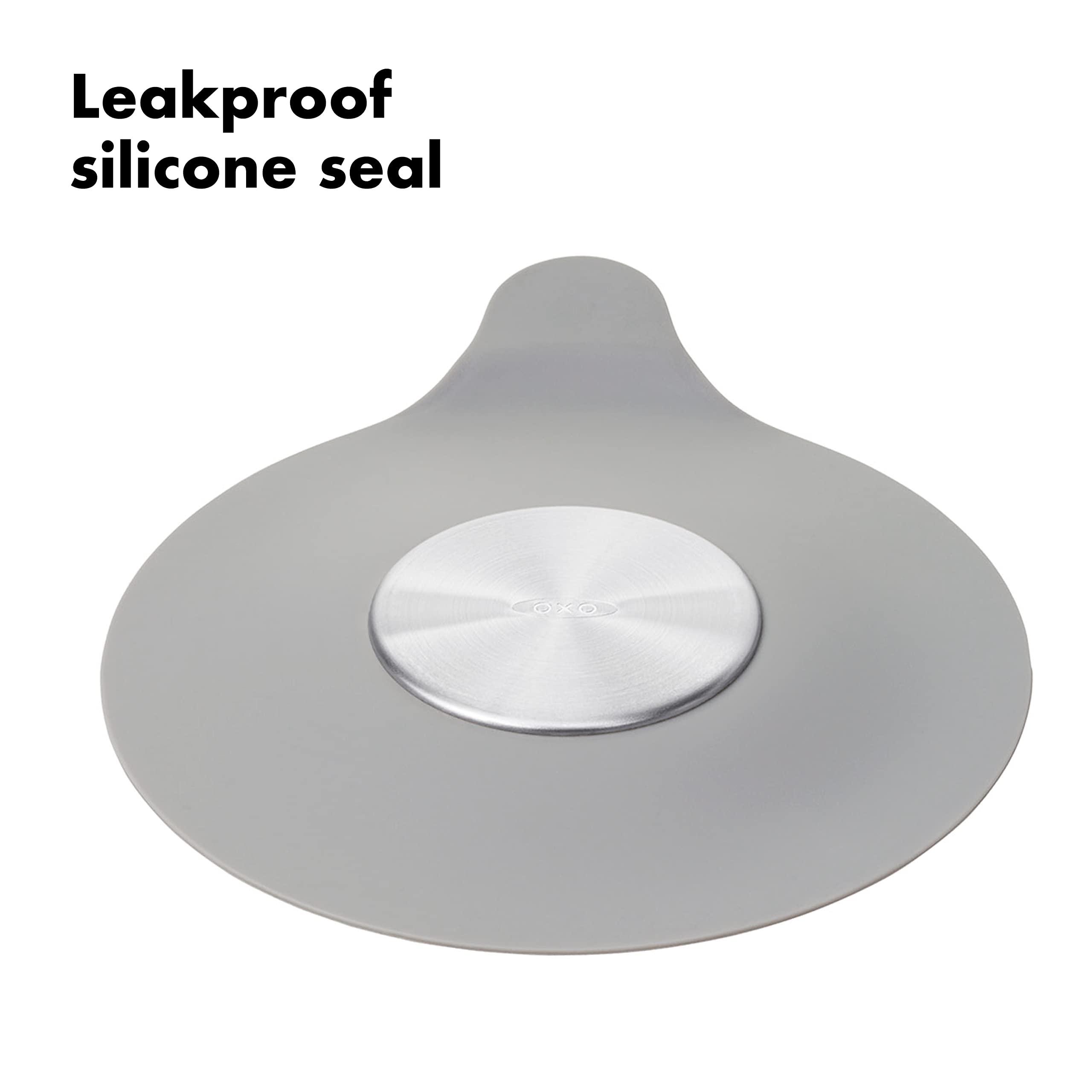 OXO Good Grips Silicone/Stainless Steel Tub Stopper  Grey