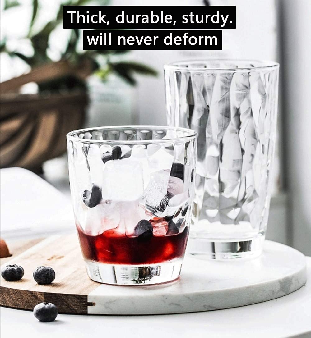 Veiledgem Unbreakable Drinking Glasses Tritan Plastic Tumblers Dishwasher Safe Bpa Free Small Acrylic Juice Glasses For Kids Pla