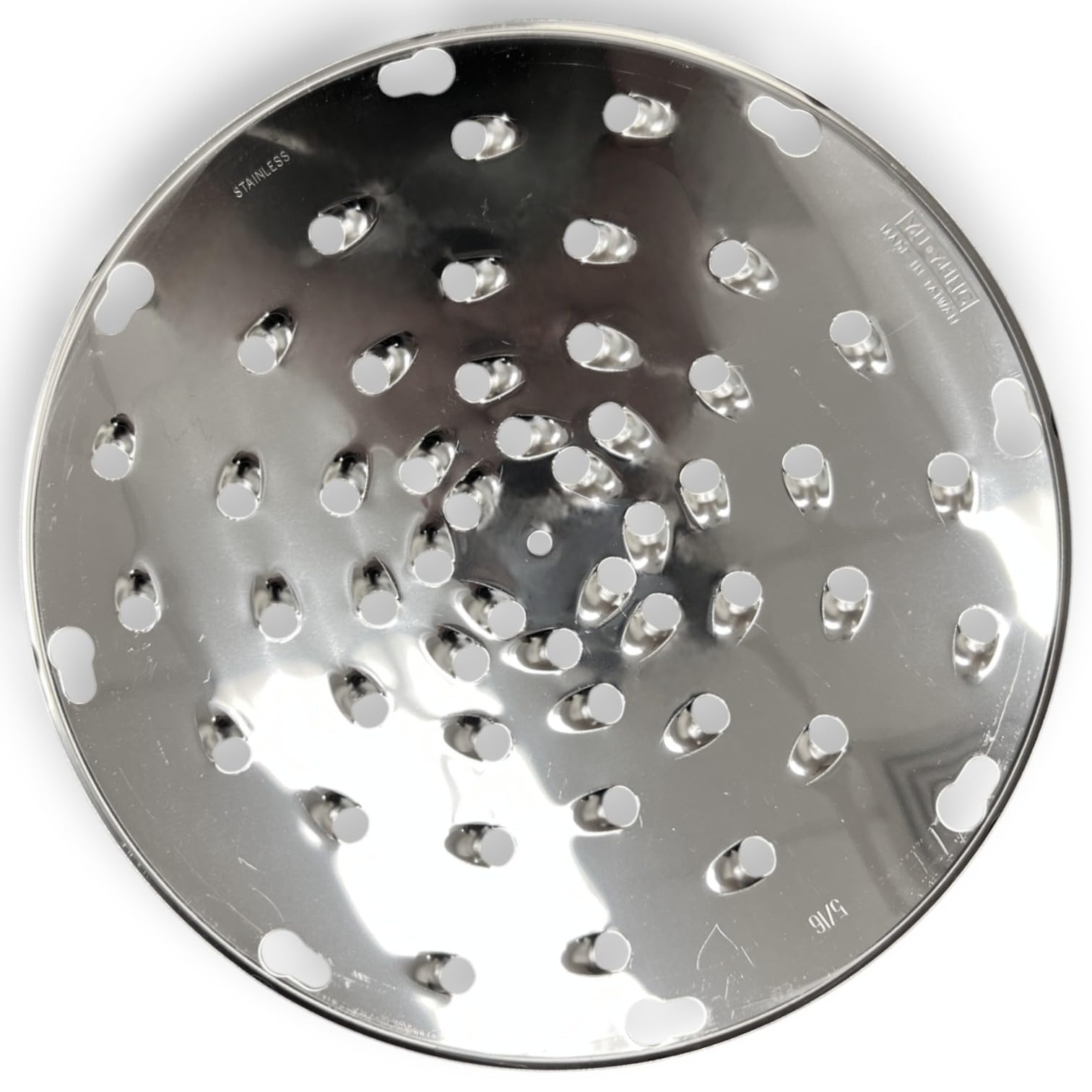 ALFA International VS-12SD-5/16 5/16'' Holes Grating/Shredding Disc Plate  Medium  Stainless Steel