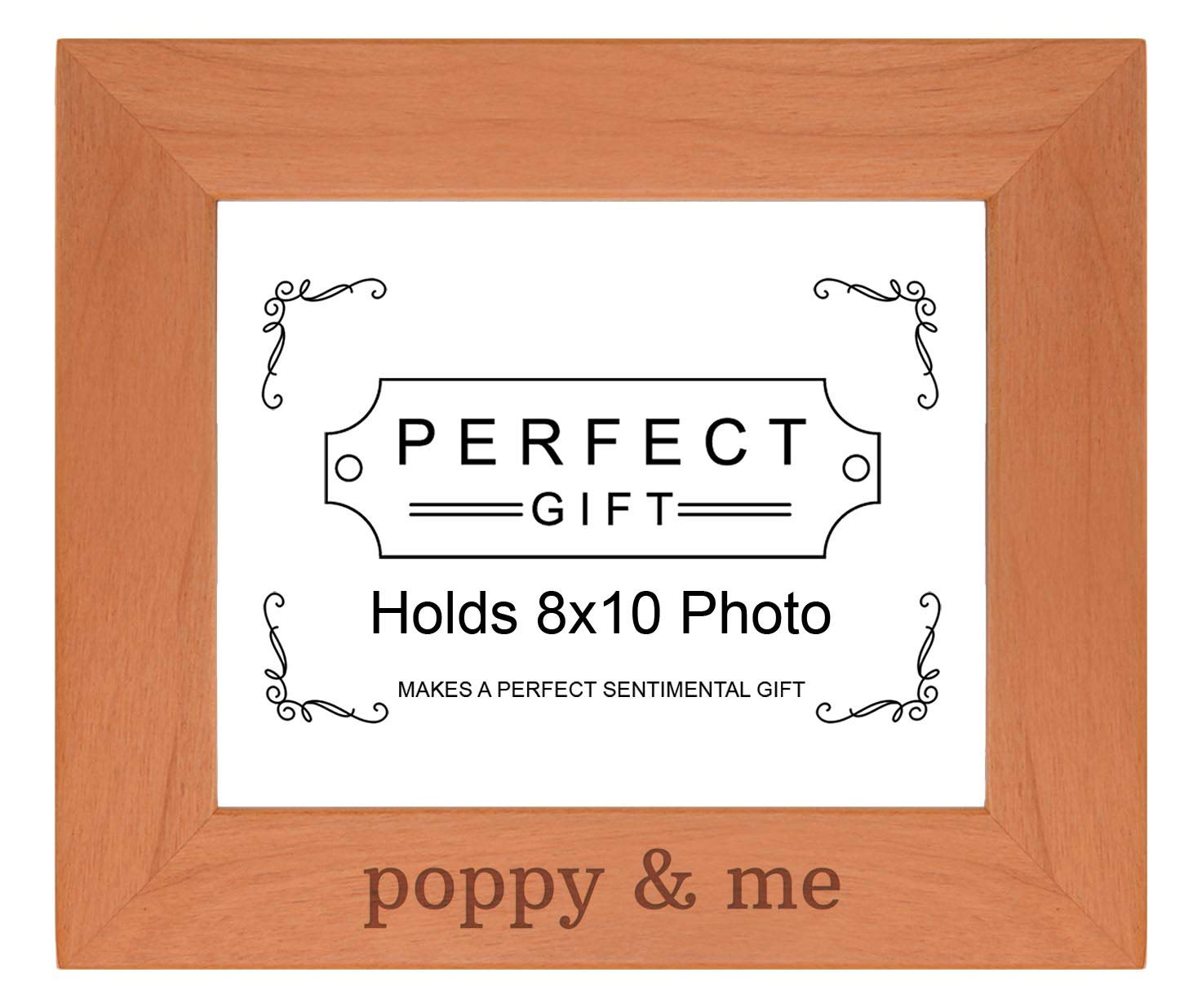 Personalized Gifts Sentimental Photo Frame Poppy & Me Wood Engraved 8x10 Landscape Picture Frame
