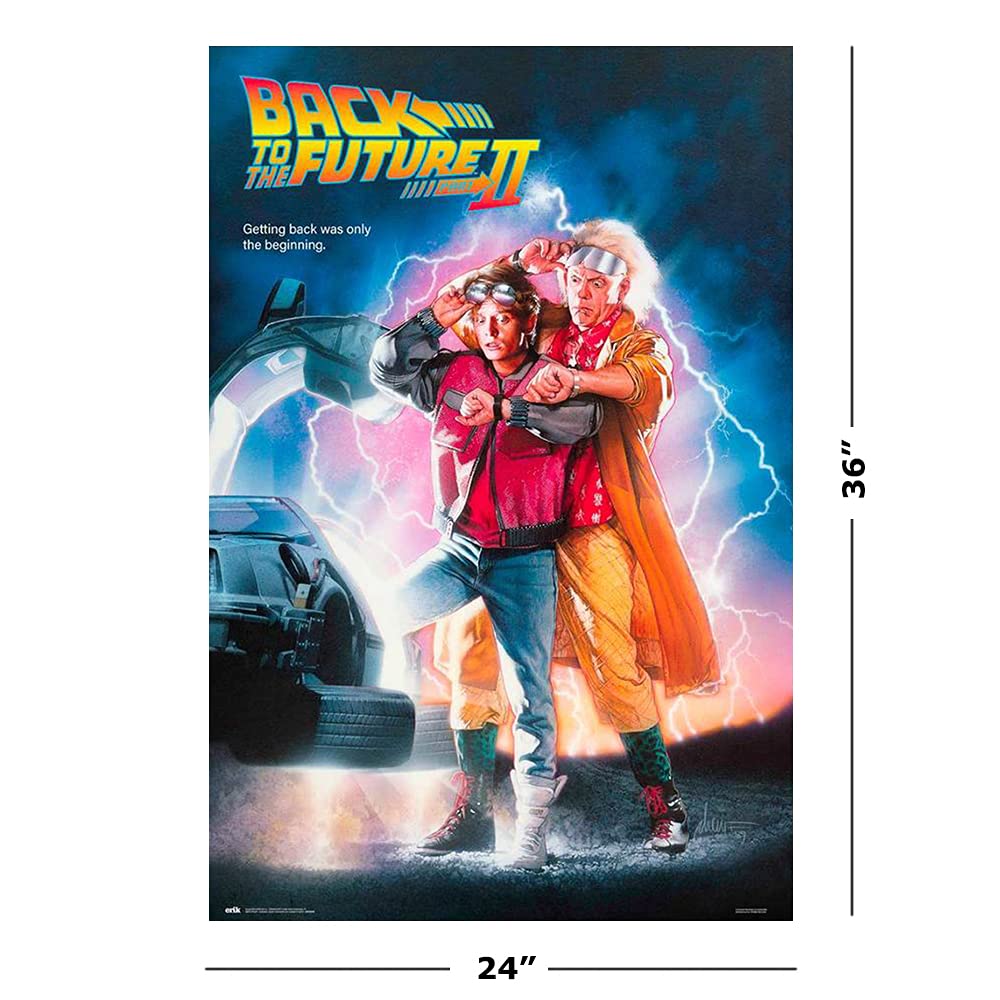 Back To The Future Parts I, Ii & Iii - Movie Poster Set (Regular Styles - Sans Credits) (Size: 24'' X 36'' Each)