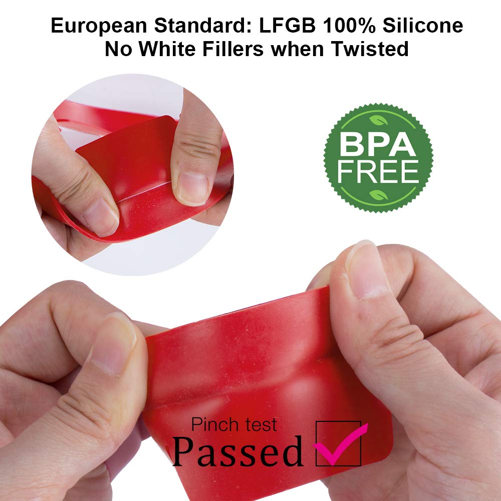 Webake Pie Crust Protector Shield Adjustable Pie Crust Shield Fits 11.5-9 Inch Pie Pan, European Food Grade Silicone Pinch Test