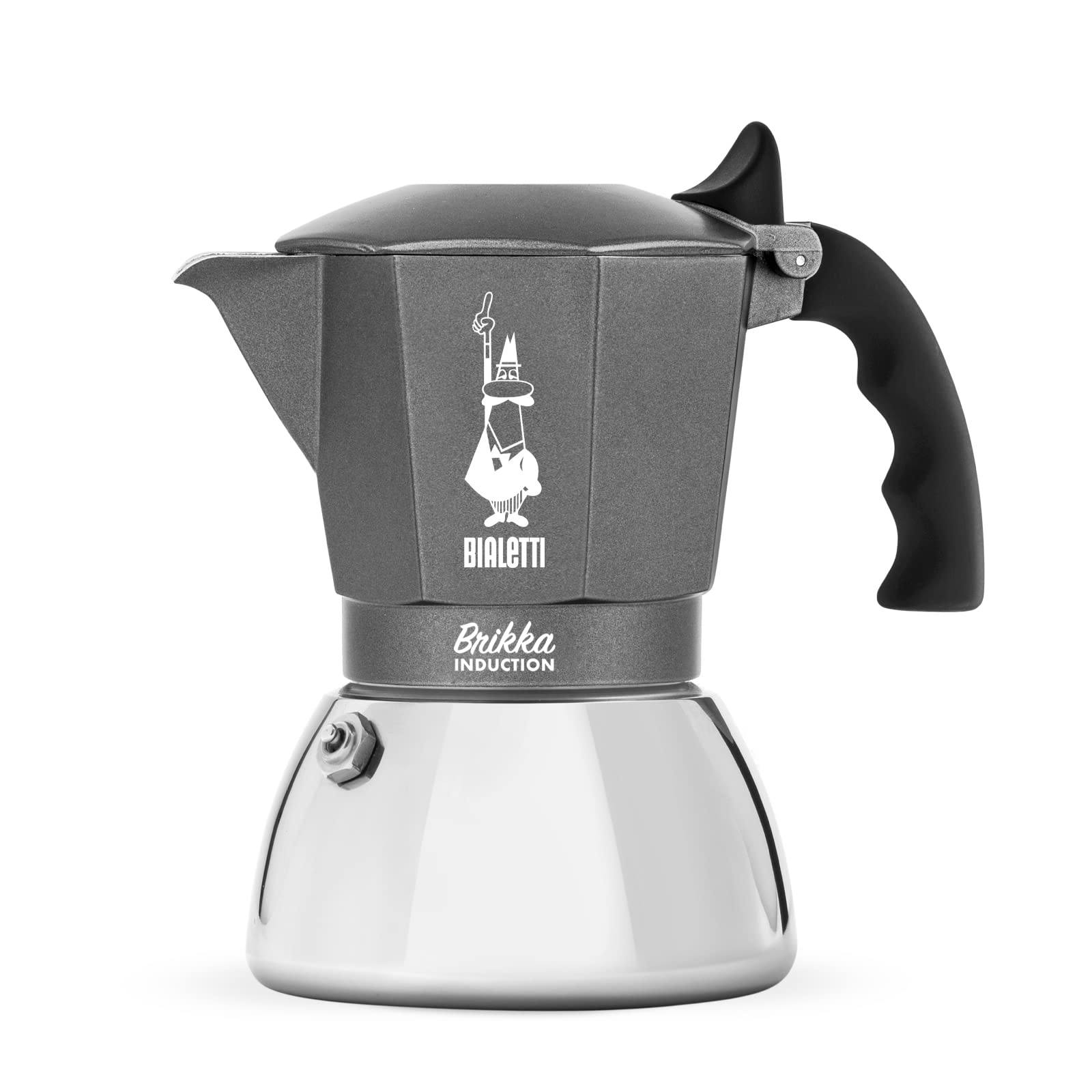 Bialetti 7317 Brikka Induction Coffee Machine, 4 Cups (160 Ml), Bar Style Espresso, Suitable For All Types Of Stoves, Elegant De