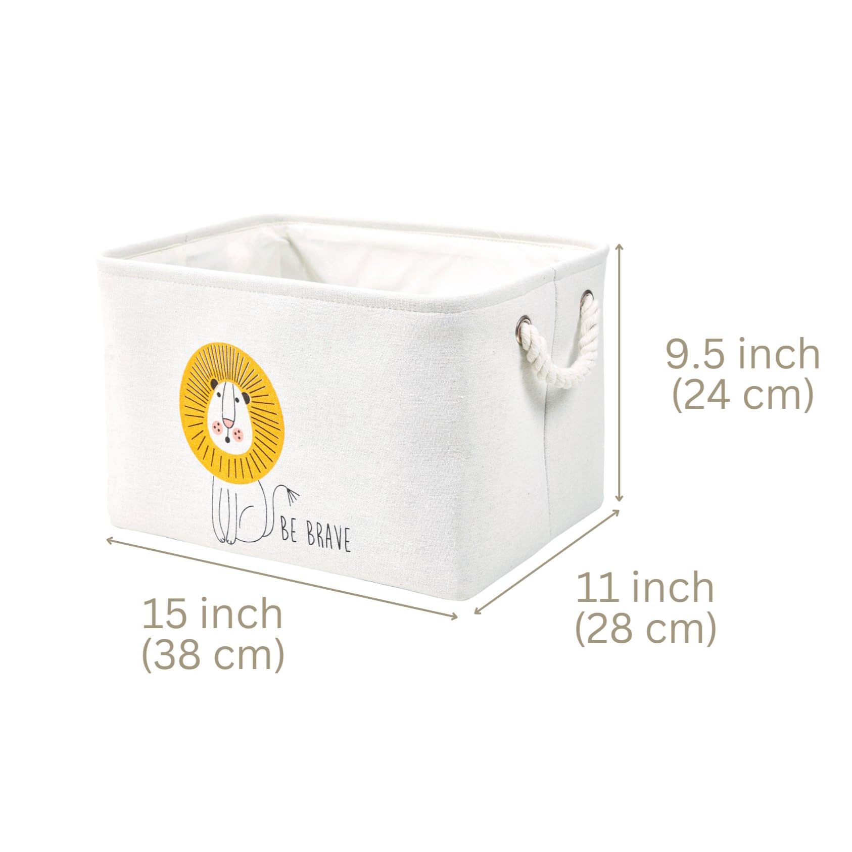 DECOMOMO Toy Storage Baskets for Shelves - 25.5L Kids Storage Bin for Nursery D  cor, Baby, Laundry, Toys (Animal Safari, Large