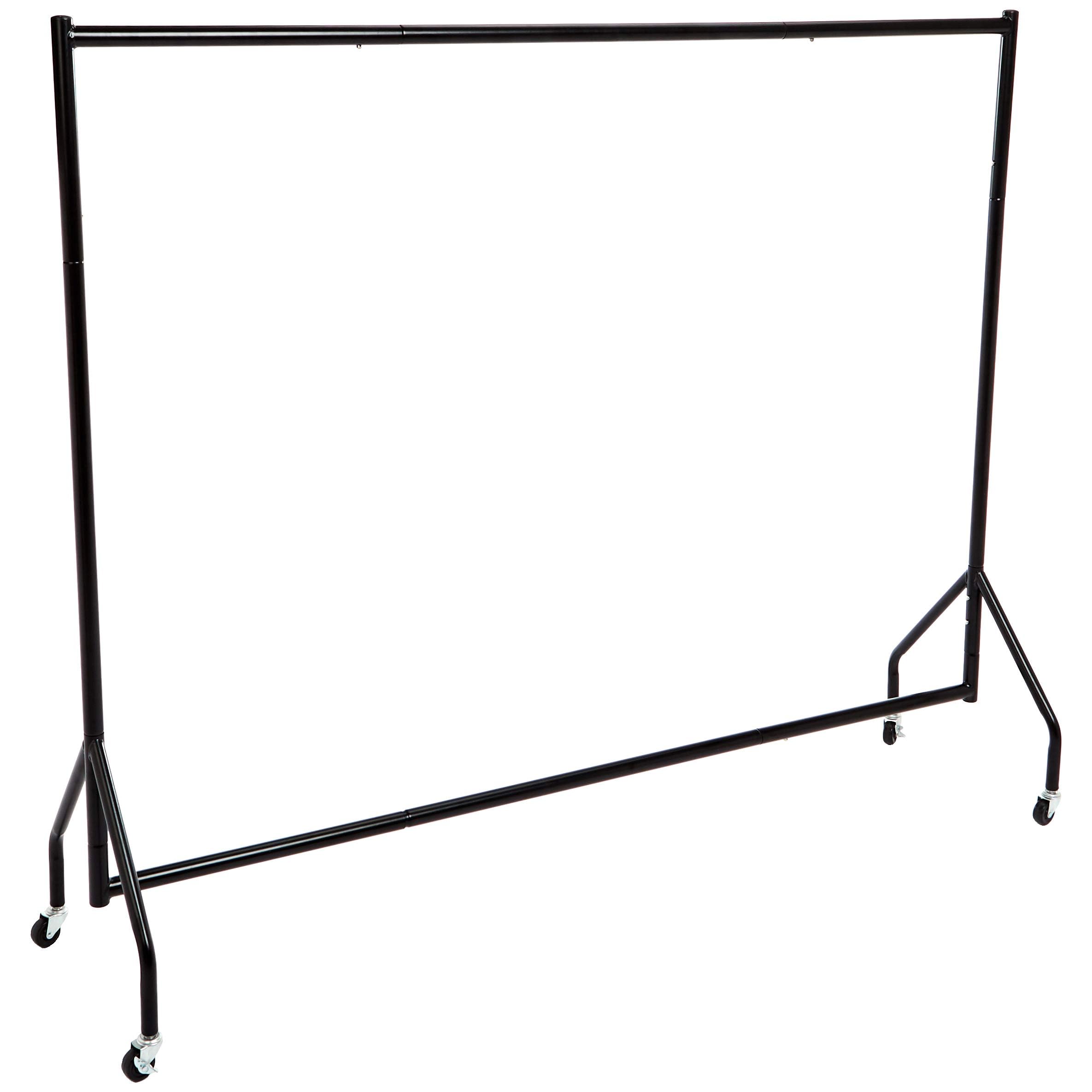 Amazon Basics Heavy Duty Rolling garment Rack  Hanging clothes Organizer Rail for Display and Storage  182 x 152 m  Black