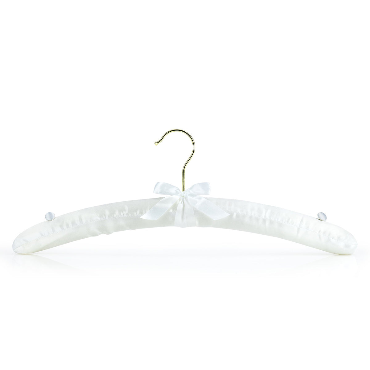 Hangerworld 5 Pack Of White Satin Padded Hangers, 17Inch Bridesmaid Bridal Bride Hanger For Wedding