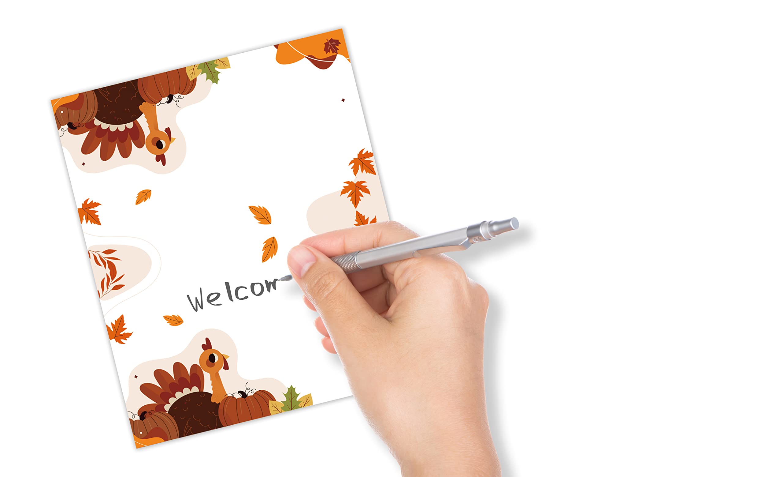Table Place Card, Fall Thanksgiving Themed Tent Style Cards, Pack Of 25 Half-Fold Reception Place Card With Turkey, Perfect For