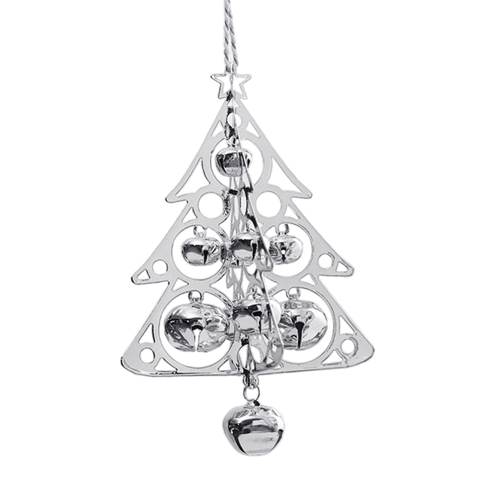 Trendynest Christmas Decorations Decor Xmas Tree Wind Chime For Garden Front Door Patio Silver