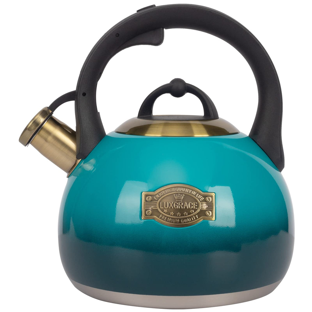 Tea Kettle Stovetop Whistling Kettle Teapot, Food Grade Stainless Steel Teakettle For Stove Top With Heat Proof Ergonomic Handle