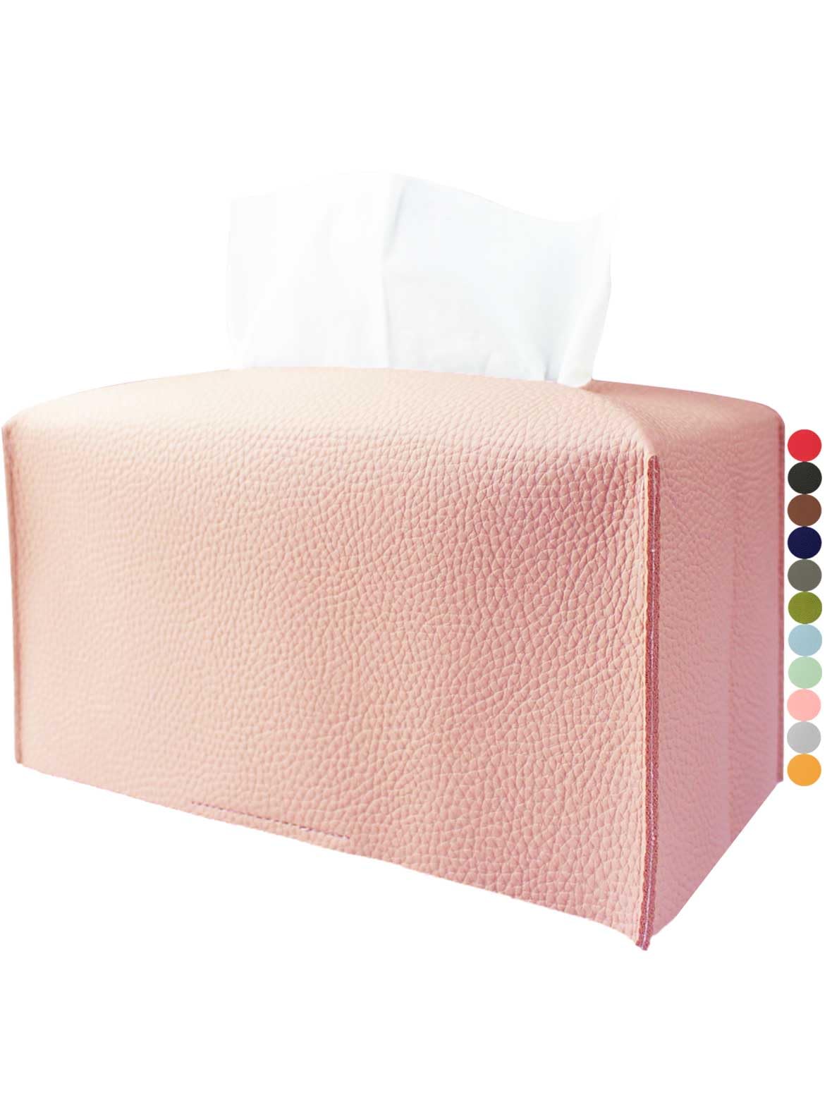 Pink Tissue Box Cover Rectangular - Plus Size Large Tissue Box Cover Rectangle [Jesmini] Faux Leather Tissue Box Holder Long For