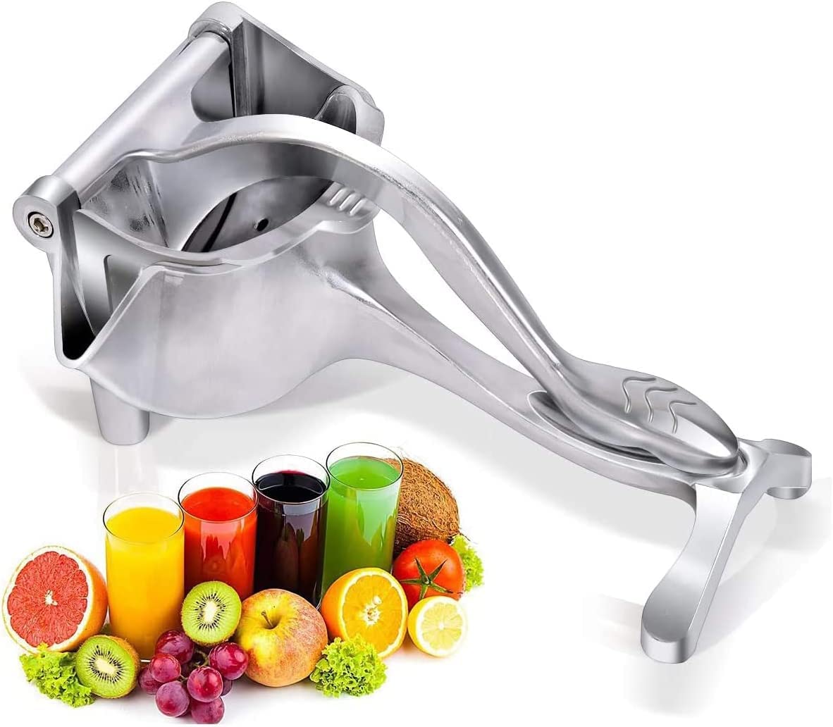 Crentila Fruit Juicer,Aluminium Manual Juicer Alloy Fruit Hand Squeezer Heavy Duty Lemon,Orange,Fruit Juicer Manual Fruit Press 