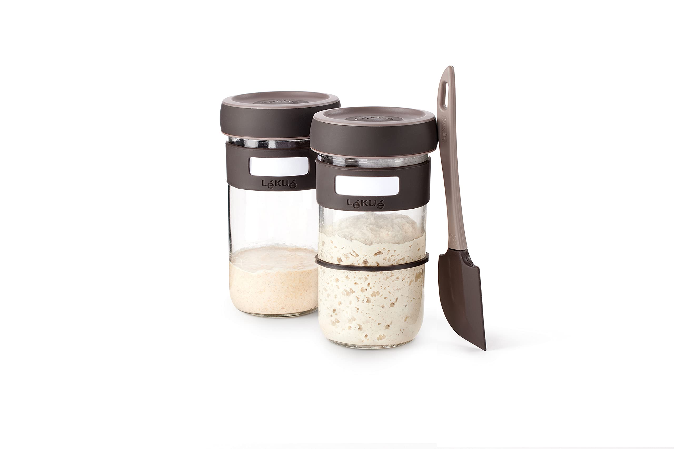 L  Ku   Sourdough Starter Set, 6 Piece, Clear