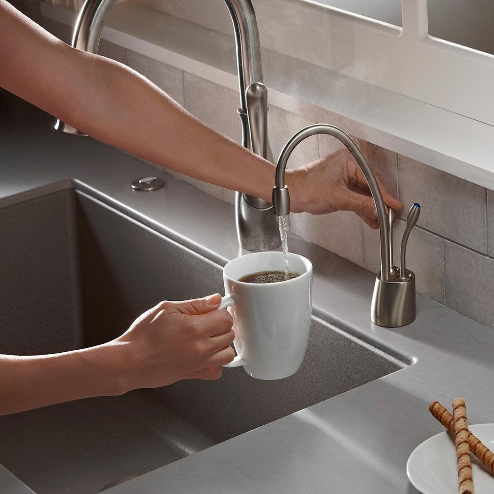 Insinkerator F-Hc1100W Contemporary Instant Hot And Cold Water Dispenser-Faucet Only, 1.38, White