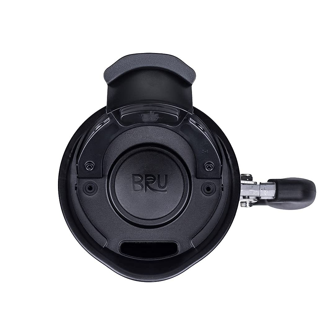 Brutrek Basecamp Coffee Press - Double Wall Insulated Stainless Steel - Bru-Stop Technology, No Grounds In Coffee, No Spill Lid